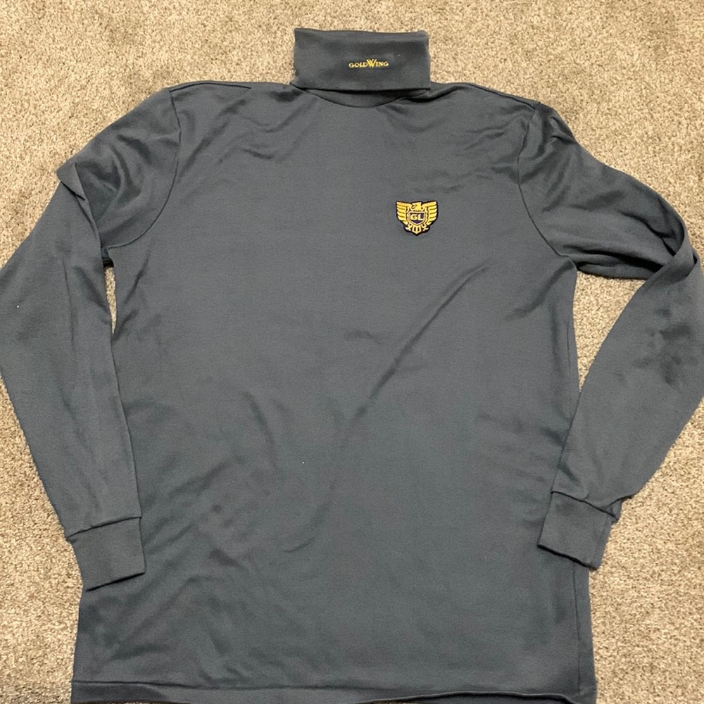 Vintage 70s Honda GL gold wing turtle neck, medium